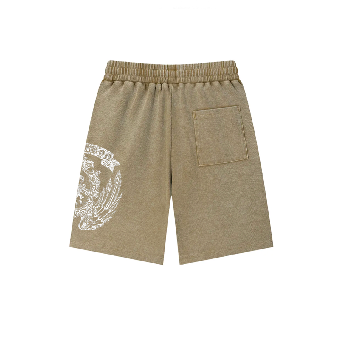 KHAKI WAFFLE SHORTS