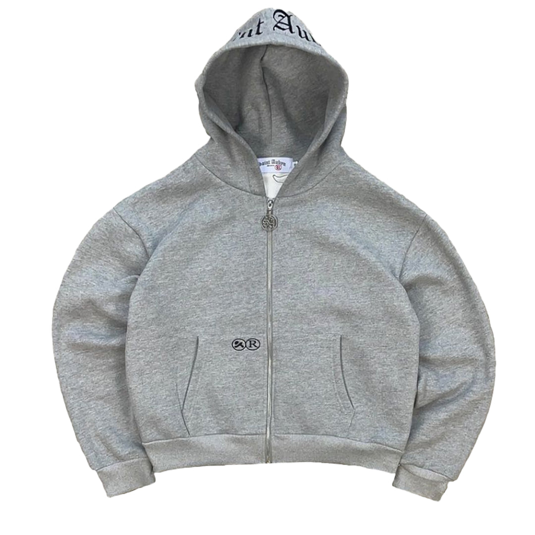 Patchwork zip up - Grey